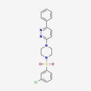 3-(4-((3-Chlorophenyl)sulfonyl)piperazin-1-yl)-6-phenylpyridazine