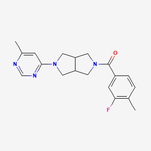 (3-Fluoro-4-methylphenyl)-[2-(6-methylpyrimidin-4-yl)-1,3,3a,4,6,6a-hexahydropyrrolo[3,4-c]pyrrol-5-yl]methanone