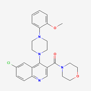 {6-Chloro-4-[4-(2-methoxyphenyl)piperazin-1-yl]quinolin-3-yl}(morpholin-4-yl)methanone