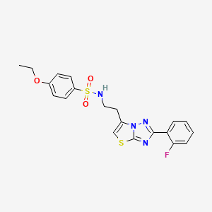 4-ethoxy-N-(2-(2-(2-fluorophenyl)thiazolo[3,2-b][1,2,4]triazol-6-yl)ethyl)benzenesulfonamide