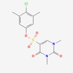 molecular formula C14H15ClN2O5S B2815464 (4-Chloro-3,5-dimethylphenyl) 1,3-dimethyl-2,4-dioxopyrimidine-5-sulfonate CAS No. 869070-53-1