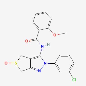 N-(2-(3-chlorophenyl)-5-oxido-4,6-dihydro-2H-thieno[3,4-c]pyrazol-3-yl)-2-methoxybenzamide