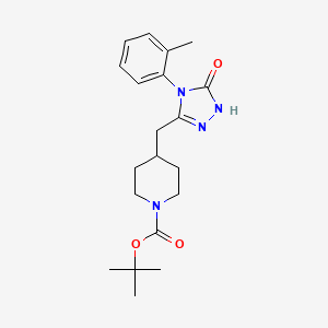 tert-butyl 4-((5-oxo-4-(o-tolyl)-4,5-dihydro-1H-1,2,4-triazol-3-yl)methyl)piperidine-1-carboxylate