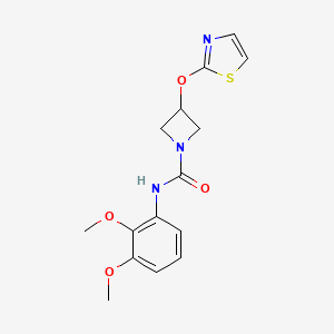 molecular formula C15H17N3O4S B2815477 N-(2,3-dimethoxyphenyl)-3-(thiazol-2-yloxy)azetidine-1-carboxamide CAS No. 1797559-94-4