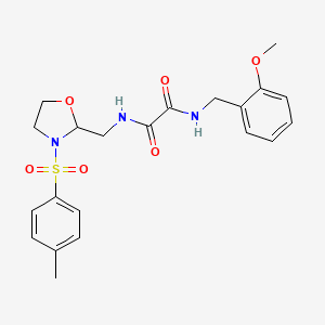 N1-(2-methoxybenzyl)-N2-((3-tosyloxazolidin-2-yl)methyl)oxalamide