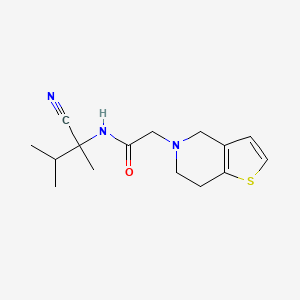 molecular formula C15H21N3OS B2815484 N-(1-cyano-1,2-dimethylpropyl)-2-{4H,5H,6H,7H-thieno[3,2-c]pyridin-5-yl}acetamide CAS No. 1326369-45-2