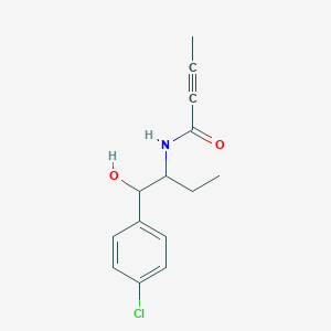 N-[1-(4-Chlorophenyl)-1-hydroxybutan-2-yl]but-2-ynamide