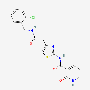 N-(4-(2-((2-chlorobenzyl)amino)-2-oxoethyl)thiazol-2-yl)-2-oxo-1,2-dihydropyridine-3-carboxamide