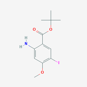 molecular formula C12H16INO3 B2815497 Tert-butyl 2-amino-5-iodo-4-methoxybenzoate CAS No. 2287339-50-6