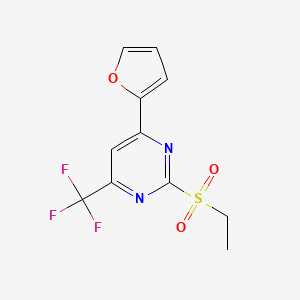 2-(Ethylsulfonyl)-4-(2-furyl)-6-(trifluoromethyl)pyrimidine