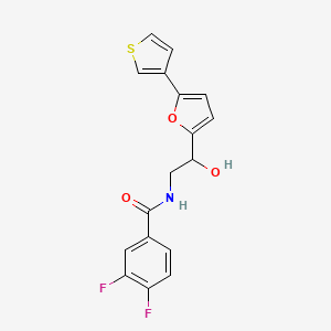 molecular formula C17H13F2NO3S B2815502 3,4-difluoro-N-(2-hydroxy-2-(5-(thiophen-3-yl)furan-2-yl)ethyl)benzamide CAS No. 2034569-10-1
