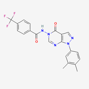 N-(1-(3,4-dimethylphenyl)-4-oxo-1H-pyrazolo[3,4-d]pyrimidin-5(4H)-yl)-4-(trifluoromethyl)benzamide