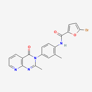 molecular formula C20H15BrN4O3 B2815506 5-bromo-N-(2-methyl-4-(2-methyl-4-oxopyrido[2,3-d]pyrimidin-3(4H)-yl)phenyl)furan-2-carboxamide CAS No. 921563-90-8