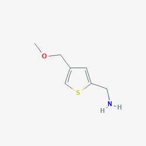 molecular formula C7H11NOS B2815509 [4-(甲氧基甲基)噻吩-2-基]甲胺 CAS No. 893745-01-2