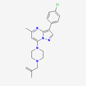 molecular formula C21H24ClN5 B2815511 3-(4-Chlorophenyl)-5-methyl-7-(4-(2-methylallyl)piperazin-1-yl)pyrazolo[1,5-a]pyrimidine CAS No. 899401-02-6