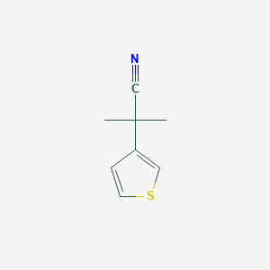 molecular formula C8H9NS B2815513 2-Methyl-2-thiophen-3-yl-propionitrile CAS No. 157763-70-7