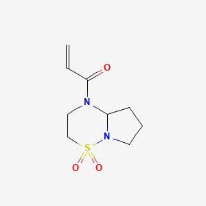 1-(4,4-Dioxo-2,3,6,7,8,8a-hexahydropyrrolo[1,2-b][1,2,4]thiadiazin-1-yl)prop-2-en-1-one
