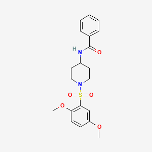 molecular formula C20H24N2O5S B2815519 N-{1-[(2,5-dimethoxyphenyl)sulfonyl]-4-piperidinyl}benzenecarboxamide CAS No. 860788-11-0