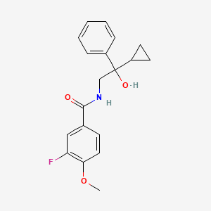 molecular formula C19H20FNO3 B2815526 N-(2-cyclopropyl-2-hydroxy-2-phenylethyl)-3-fluoro-4-methoxybenzamide CAS No. 2034554-97-5