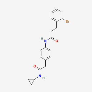 molecular formula C20H21BrN2O2 B2815529 3-(2-bromophenyl)-N-(4-(2-(cyclopropylamino)-2-oxoethyl)phenyl)propanamide CAS No. 1448033-53-1