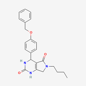4-(4-(benzyloxy)phenyl)-6-butyl-3,4,6,7-tetrahydro-1H-pyrrolo[3,4-d]pyrimidine-2,5-dione