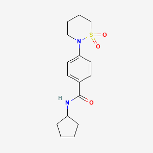 N-cyclopentyl-4-(1,1-dioxido-1,2-thiazinan-2-yl)benzamide