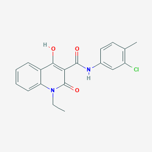 molecular formula C19H17ClN2O3 B2815538 N-(3-chloro-4-methylphenyl)-1-ethyl-4-hydroxy-2-oxo-1,2-dihydroquinoline-3-carboxamide CAS No. 946369-91-1