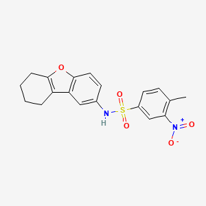 molecular formula C19H18N2O5S B2815549 4-methyl-3-nitro-N-(6,7,8,9-tetrahydrodibenzofuran-2-yl)benzenesulfonamide CAS No. 518331-22-1
