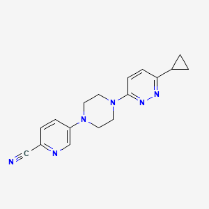 5-[4-(6-Cyclopropylpyridazin-3-yl)piperazin-1-yl]pyridine-2-carbonitrile