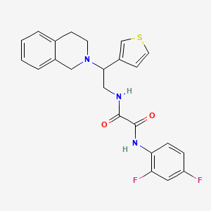 molecular formula C23H21F2N3O2S B2815561 N1-(2,4-difluorophenyl)-N2-(2-(3,4-dihydroisoquinolin-2(1H)-yl)-2-(thiophen-3-yl)ethyl)oxalamide CAS No. 955257-15-5