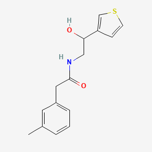 molecular formula C15H17NO2S B2815570 N-(2-羟基-2-(噻吩-3-基)乙基)-2-(间甲苯基)乙酰胺 CAS No. 1251547-17-7