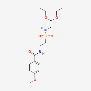 N-(2-(N-(2,2-diethoxyethyl)sulfamoyl)ethyl)-4-methoxybenzamide