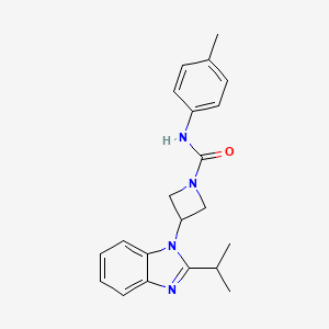 molecular formula C21H24N4O B2815576 N-(4-Methylphenyl)-3-(2-propan-2-ylbenzimidazol-1-yl)azetidine-1-carboxamide CAS No. 2415456-21-0