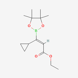 Ethyl (Z)-3-cyclopropyl-3-(4,4,5,5-tetramethyl-1,3,2-dioxaborolan-2-yl)prop-2-enoate