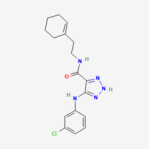 5-[(3-chlorophenyl)amino]-N-[2-(cyclohex-1-en-1-yl)ethyl]-1H-1,2,3-triazole-4-carboxamide