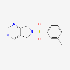 molecular formula C13H13N3O2S B2815588 6-(m-tolylsulfonyl)-6,7-dihydro-5H-pyrrolo[3,4-d]pyrimidine CAS No. 1705660-09-8