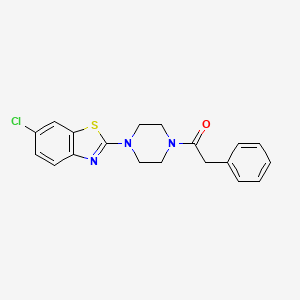 molecular formula C19H18ClN3OS B2815590 1-(4-(6-氯苯并[d]噻唑-2-基)哌嗪-1-基)-2-苯乙酮 CAS No. 897471-23-7