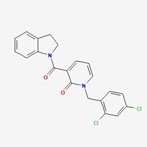1-(2,4-dichlorobenzyl)-3-(indoline-1-carbonyl)pyridin-2(1H)-one
