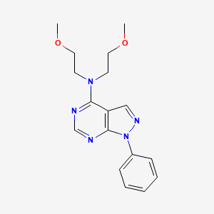 N,N-bis(2-methoxyethyl)-1-phenyl-1H-pyrazolo[3,4-d]pyrimidin-4-amine