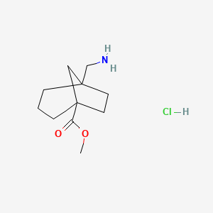 molecular formula C11H20ClNO2 B2815604 Methyl 5-(aminomethyl)bicyclo[3.2.1]octane-1-carboxylate CAS No. 2198519-29-6