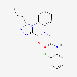 molecular formula C20H18ClN5O2 B2815607 N-(2-chlorophenyl)-2-(4-oxo-1-propyl-[1,2,4]triazolo[4,3-a]quinoxalin-5(4H)-yl)acetamide CAS No. 1358275-56-5