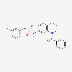 molecular formula C24H24N2O3S B2815616 N-(1-benzoyl-1,2,3,4-tetrahydroquinolin-7-yl)-1-(m-tolyl)methanesulfonamide CAS No. 946297-71-8