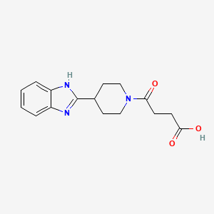 molecular formula C16H19N3O3 B2815617 4-(4-(1H-benzo[d]imidazol-2-yl)piperidin-1-yl)-4-oxobutanoic acid CAS No. 1232796-73-4