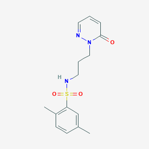 molecular formula C15H19N3O3S B2815619 2,5-dimethyl-N-(3-(6-oxopyridazin-1(6H)-yl)propyl)benzenesulfonamide CAS No. 1203298-71-8