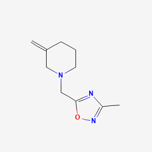 molecular formula C10H15N3O B2815622 3-Methyl-5-((3-methylenepiperidin-1-yl)methyl)-1,2,4-oxadiazole CAS No. 2034281-85-9