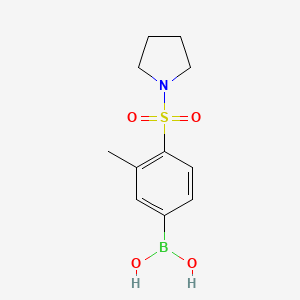 molecular formula C11H16BNO4S B2815625 3-Methyl-4-(pyrrolidine-1-sulfonyl)phenylboronic acid CAS No. 2377608-95-0