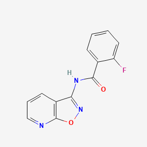 2-fluoro-N-([1,2]oxazolo[5,4-b]pyridin-3-yl)benzamide