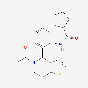 N-[2-(5-Acetyl-6,7-dihydro-4H-thieno[3,2-c]pyridin-4-yl)phenyl]cyclopentanecarboxamide