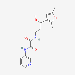molecular formula C16H19N3O4 B2815637 N1-(3-(2,5-二甲基呋喃-3-基)-3-羟基丙基)-N2-(吡啶-3-基)草酰胺 CAS No. 1421483-81-9