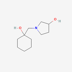 molecular formula C11H21NO2 B2815639 1-[(1-羟基环己基)甲基]吡咯烷-3-醇 CAS No. 1479386-42-9
